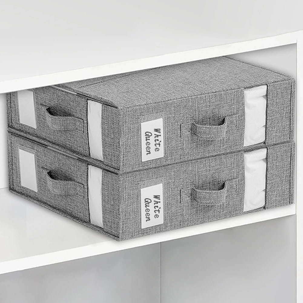 Bed Sheet Organizer Large Capacity Bed Sheets Quilt Storage Bag Bedspread Pillowcase Wardrobe Organizer Folding Closet Organizer