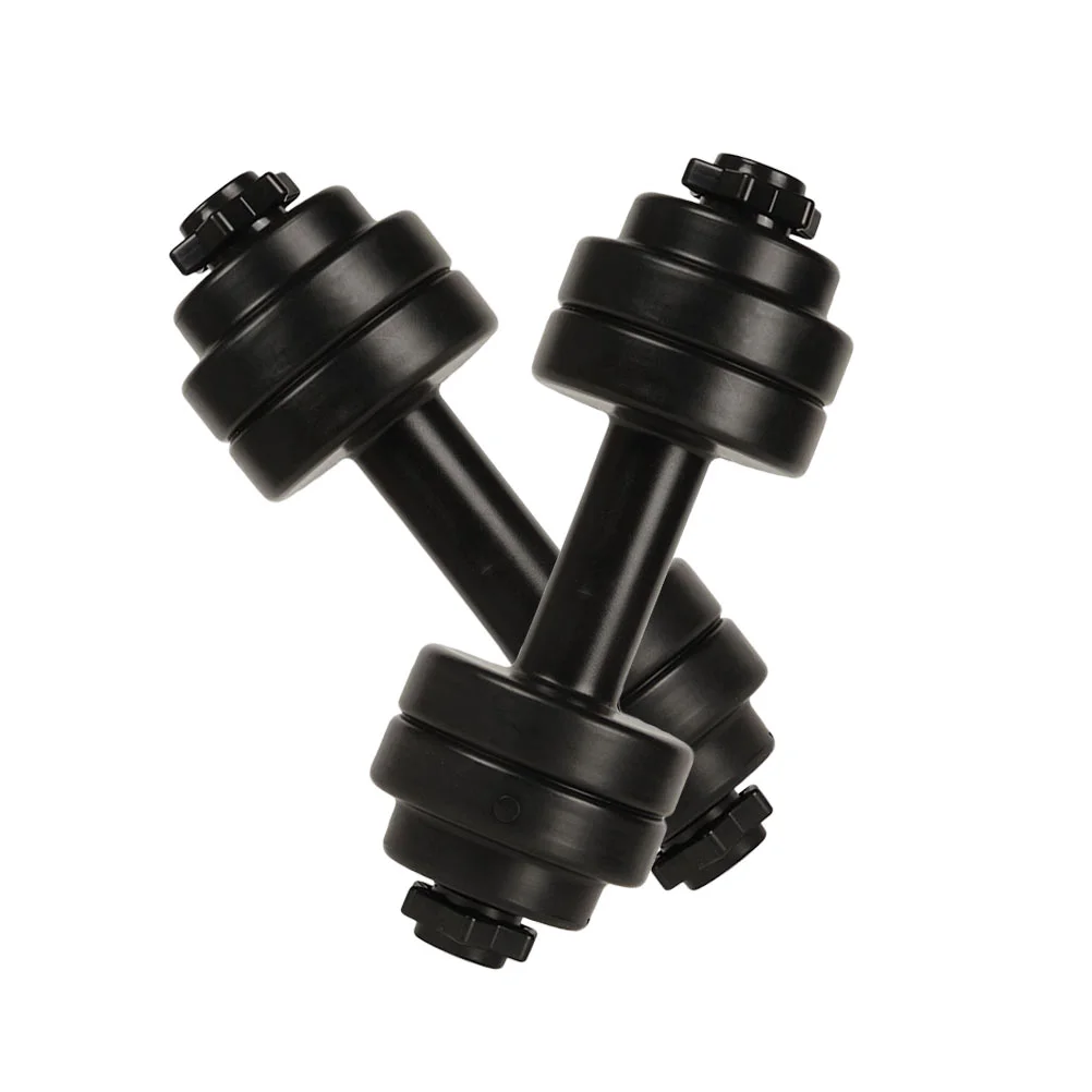 

2 Pcs Dumbbell Shaped Water Bottle Leak Proof lid Gym Sports Water Bottle