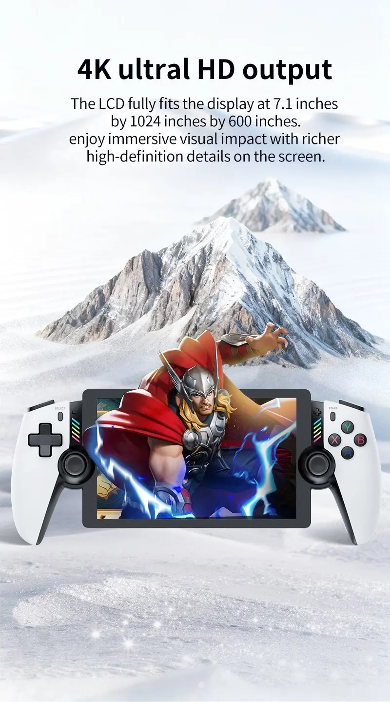 Retro Handheld Game Console With 7 Inch Lcd Hd Screen And Emulators_voghion.com