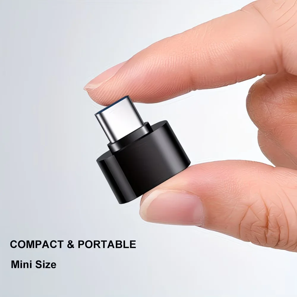 USB-C 어댑터 세트 (C형 수-2.0형 암 충전 어댑터 포함); 세트에 포함된 C형-USB 어댑터는 알루미늄 쉘이 사용됩니다. 4개입.
