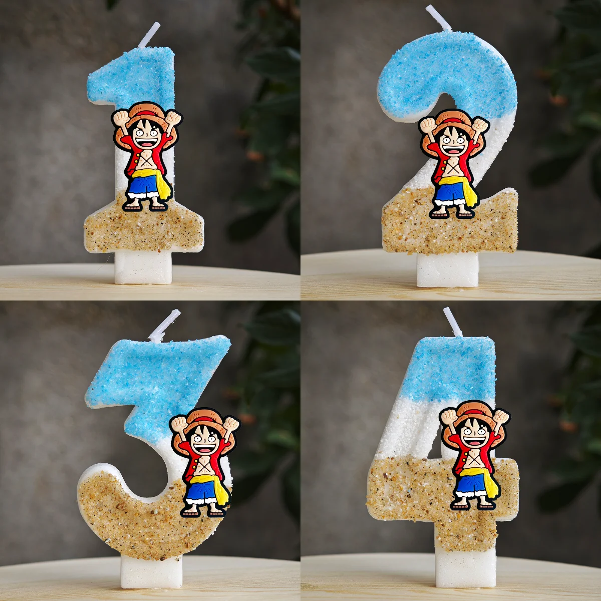 One Piece Luffy Figur Geburtstagskerzen Kreative Tortendekoration Kindergeburtstag Partydekoration Geschenk