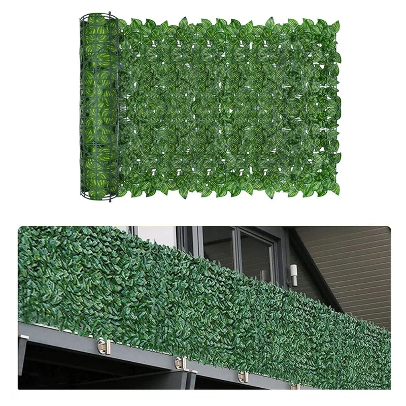 Artificial Leaf Privacy Fence Screen 2x1m Fake Hedge Panels Balcony