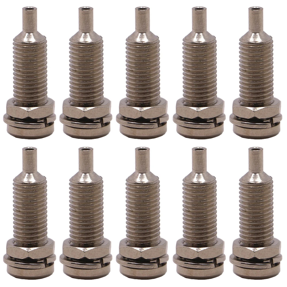 10PCS 4MM Connector Metal Socket M6 Hexagon Nut Cutout Panel Socket Banana Socket Binding Post Electrical Connector DIY Parts 10pcs set 4mm m3 screw terminal blocks binding post banana plug banana socket binding post nut banana plug jack connector