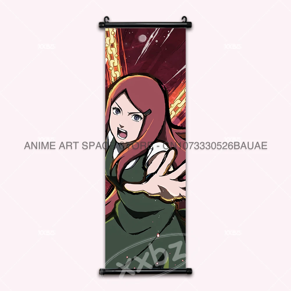 Naruto Anime Hanging Wall Art: Uchiha Sasuke & Jiraiya Scrolls Poster