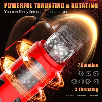 Automatic Male Masturbator Telescopic Rotation Vagina Masturbation Equipment Sex Toys for Men Goods for Adults Piston Mastubator