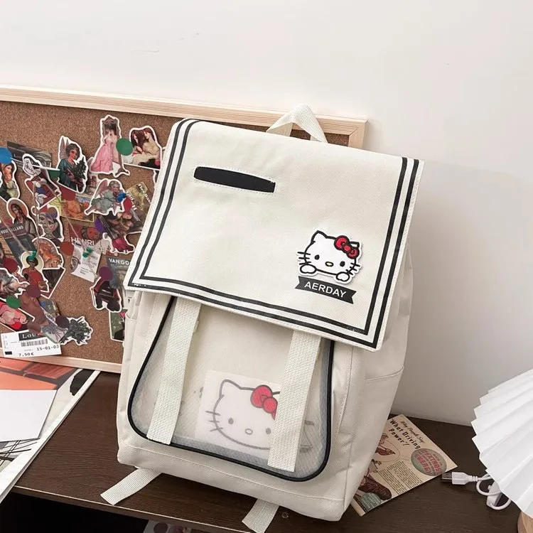 Hellokitty college style backpack new cute niche backpack female junior high school and high school student printed school bag