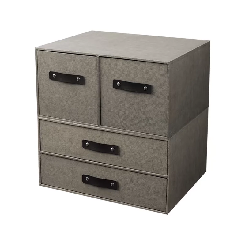 Makeasy MDF 2-Drawer Storage Organizer Cabinet Fabric Looking Unit for Closet, Bedrooms, Playrooms,Kid's room,SOHO (1PC)