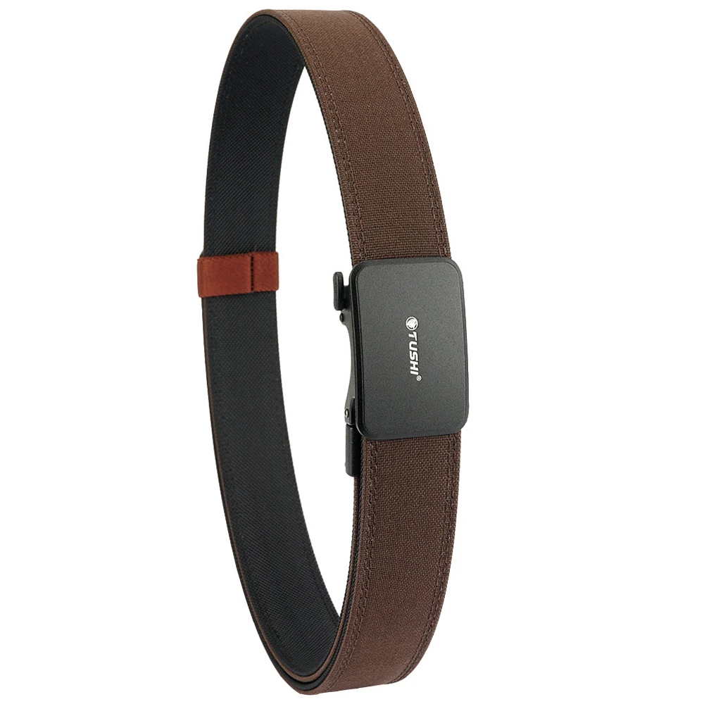 TUSHI Verstellbarer militärischer taktischer Gürtel für Herren, Metall-Automatikschnalle, EDC-Sport-Schießgürtel, echter Nylon-steifer Freizeitgürtel