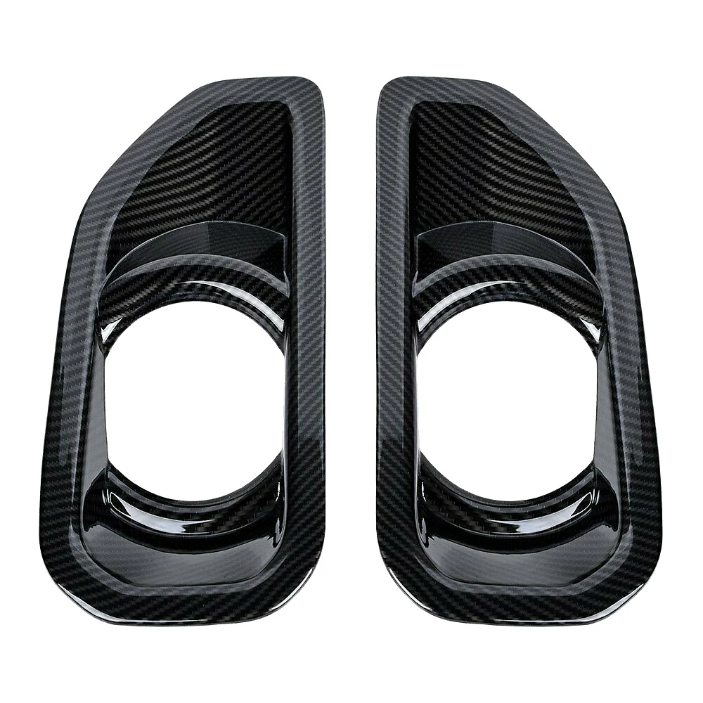 Carbon Fiber Front Fog Light Cover Trim Decoration for Jeep Wrangler JL 2018