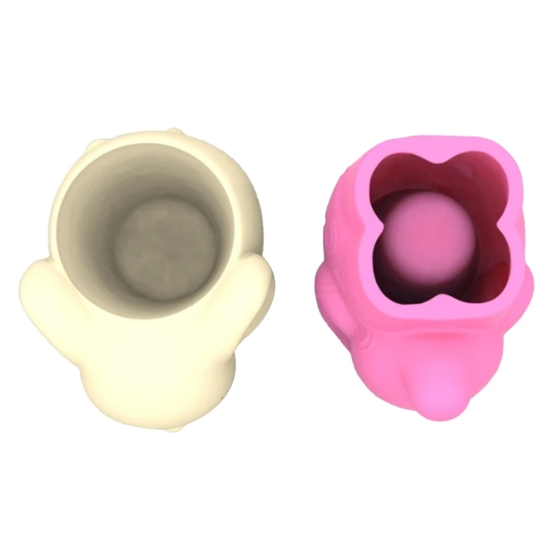 Small Succulent Pots Silicone Mold Funny Unique Pen Holder Mould Cow Flower Pot Molds for Indoor Plant Tool