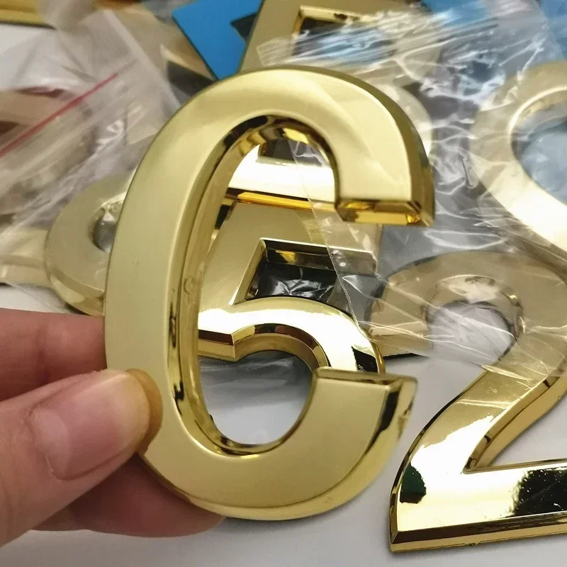 Adhesive House Numbers Placard English Letters 50-70mm For Outdoor Hotel Door Home Exterior