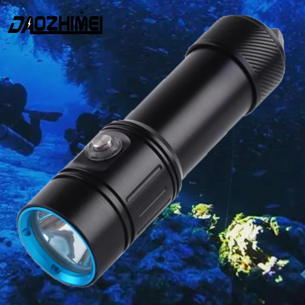 

Professional Waterproof Underwater Diving LED Flashlight 4 Modes Equipment LED Scuba Dive Flashlights Torch Lamp Light Linterna