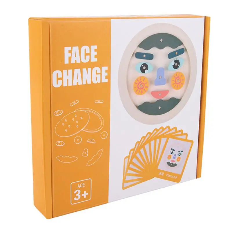 

Montessori Wooden Face Puzzle Funny Wooden Montessori Puzzles For Face Changing Wooden Expressions Matching Puzzles For Kids