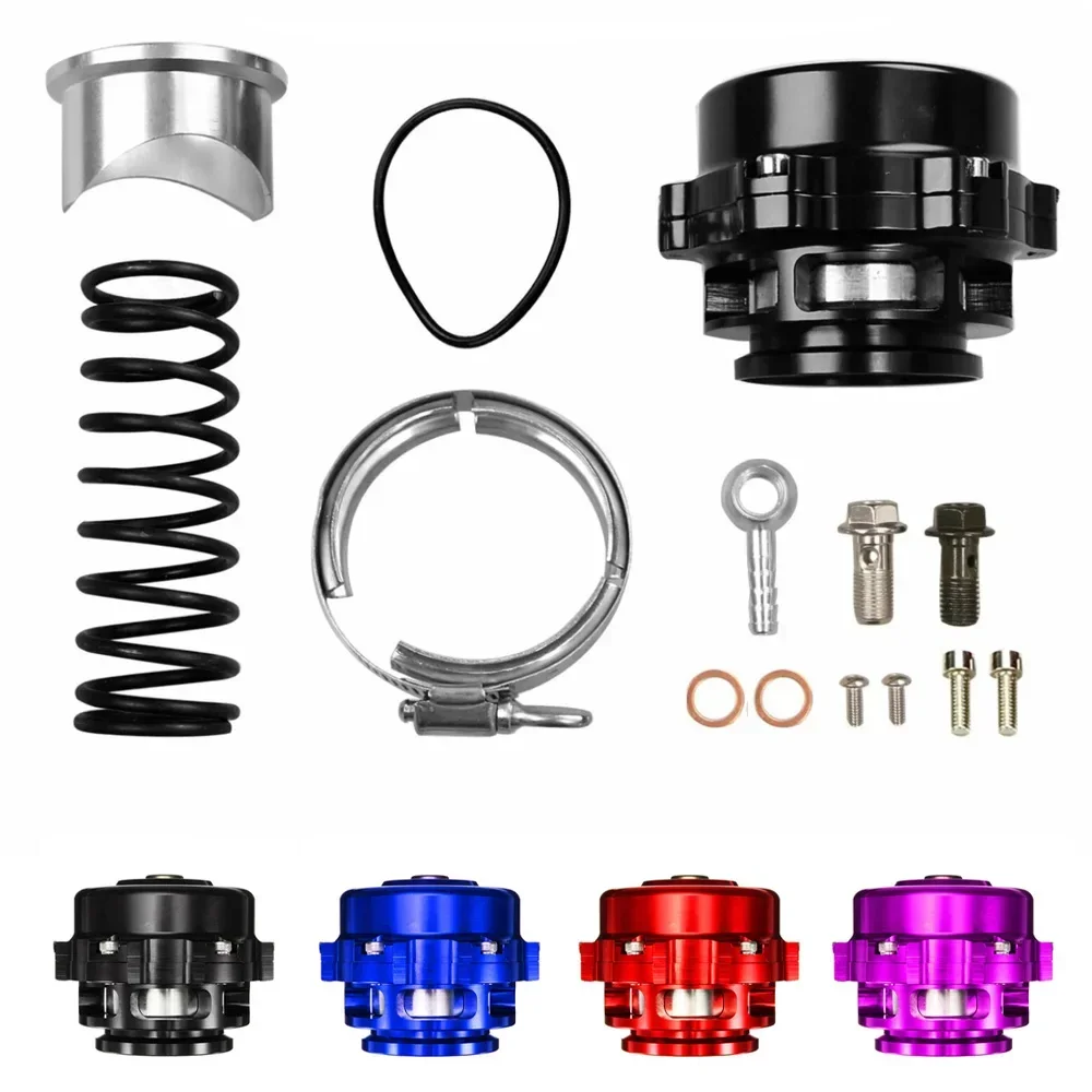 Blow off Valve (BOV) 50mm External Wastegate Universal Aluminum Car Modified Turbine Pressure Relief Valve with V-band Flange