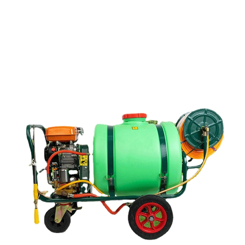 Xk Haidao Spray Insecticide Machine Orchard Forest Four-Wheel Hand Push Gasoline 7.5 Horsepower High Pressure Power