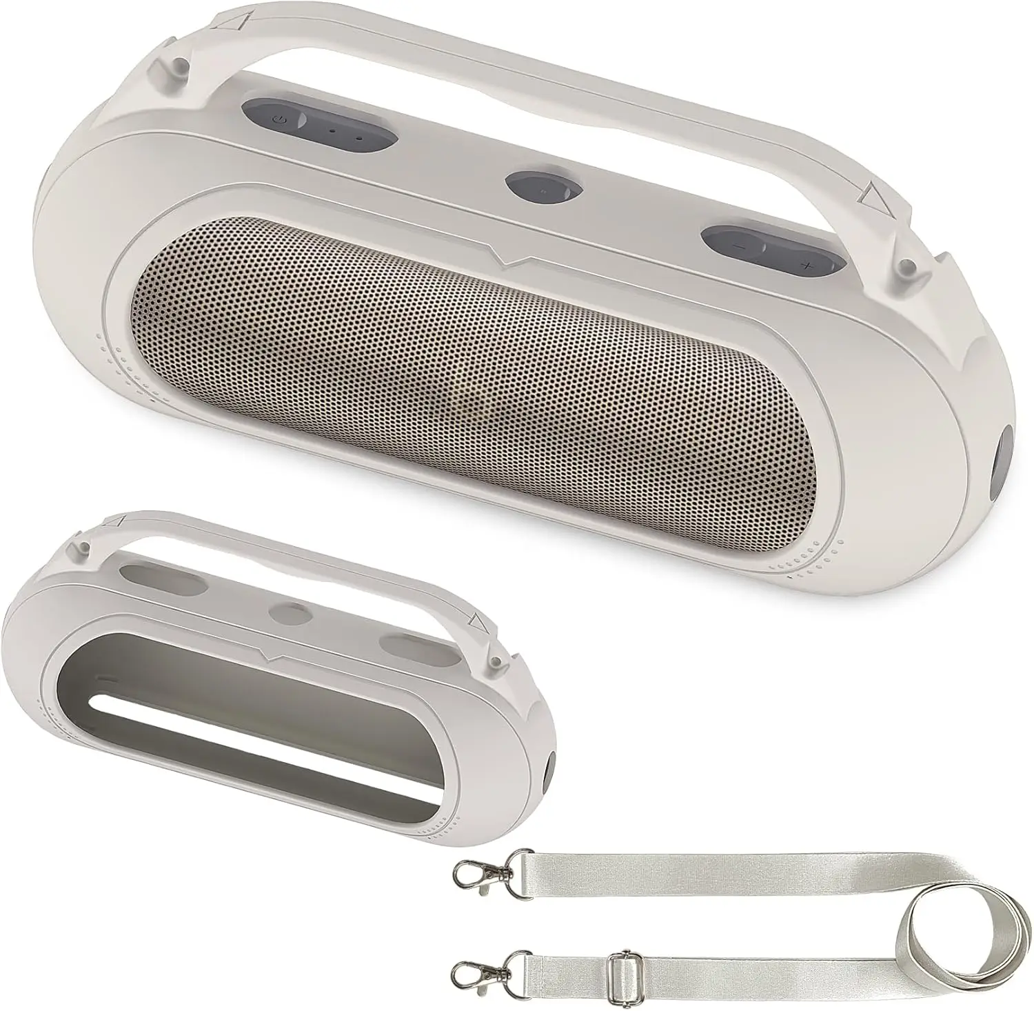 Silicone Protective Cover Case and Shoulder Strap for Beats Pill 2024 Wireless Bluetooth Speaker(Case Only)