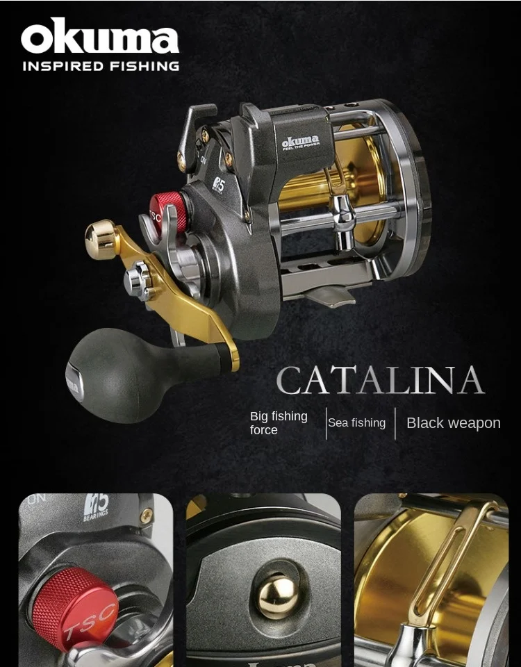 okuma CATALINA CT25L ベイトリール ジギング トローリング Okuma CATALINA All Metal Fishing Reel | eBay