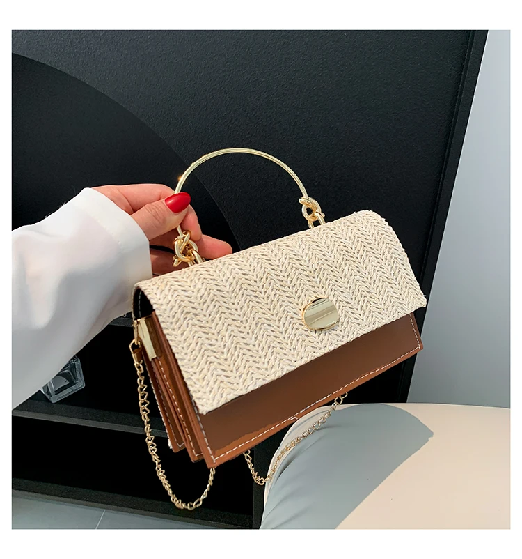 Fashion Pu Hasp Ladies Top-Handle Bags Braid Design 2024 New Brand Shoulder Bags for Women Free Shipping Bolsas Femininas
