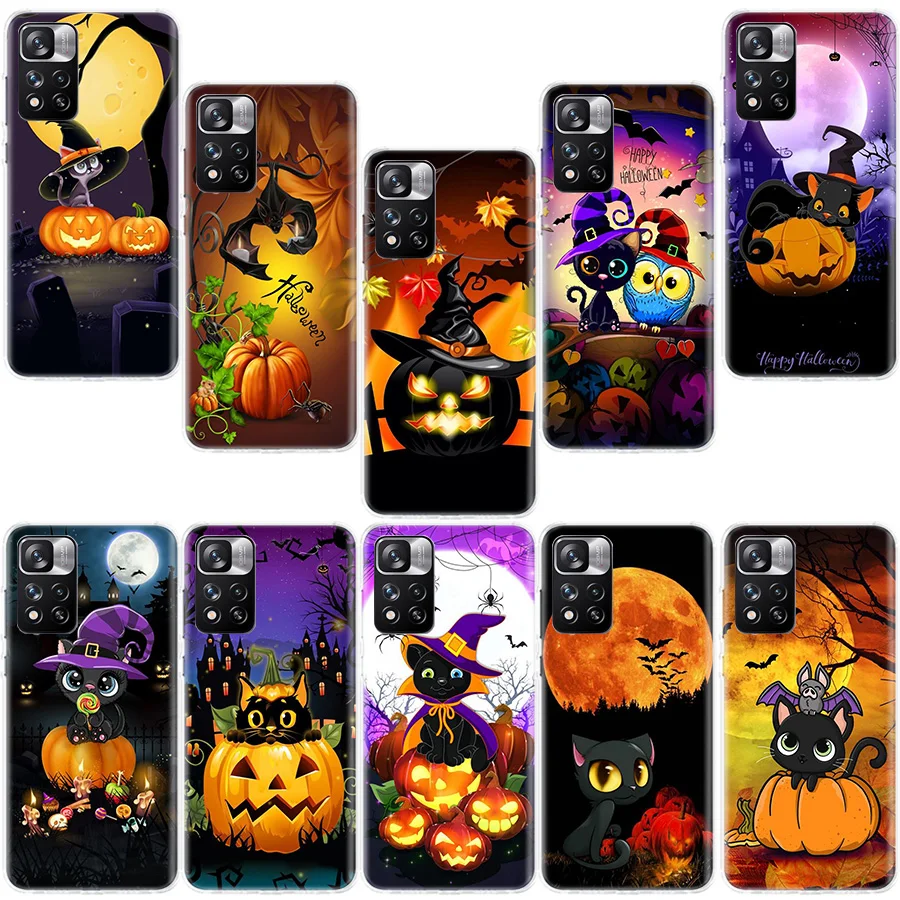 

Autumn leaves fall fox pumpkin Halloween Phone Case For Xiaomi Poco X4 GT X3 NFC X5 Pro 5G M5 M5S M4 M3 Note 10 Lite Mi A1 A2 A3