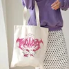 MINISO Hello Kitty Printing Shoulder Bags for Women Cute Cartoon Large Capacity Handbags Female Eco Canvas Reuseable Tote Bag 2