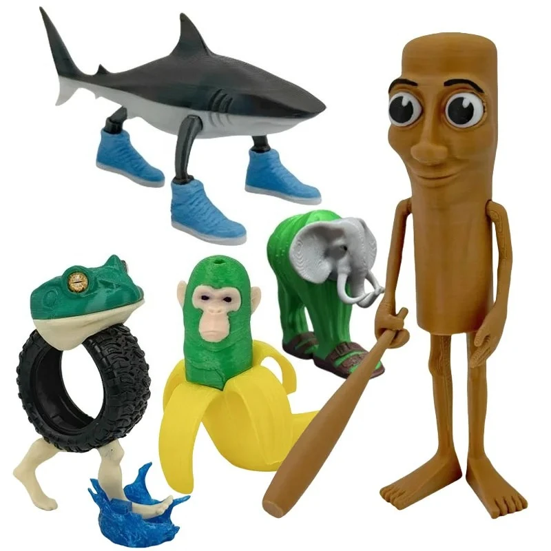 Tralalero Tralala Toys ?? Tung Tung Tung SAHUR AI Italian Animals Tralalero Figures Shark Doll Italian Brainrot Figure Non Movable Action Figures Collec