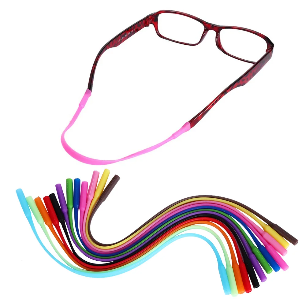 1PC Elastic Silicone Eyeglasses Straps Reading Glasses Sunglasses Sports Band Eyewear Cord Holder Anti Slip String Ropes Lanyard