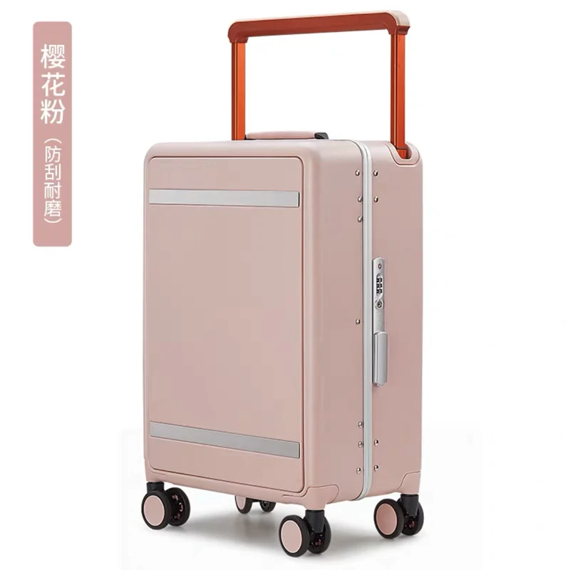Maleta de viaje con varilla de amarre ancha de alta calidad, Maleta giratoria de marca, maleta rígida con ruedas, equipaje de 20 "24" pulgadas, novedad