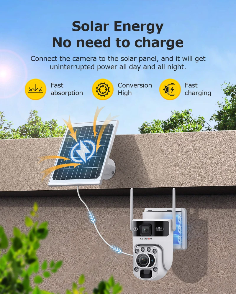6K 4G SIM Solar Camera 60X ZOOM WiFi Security Cameras Outdoor Surveillance Cam P