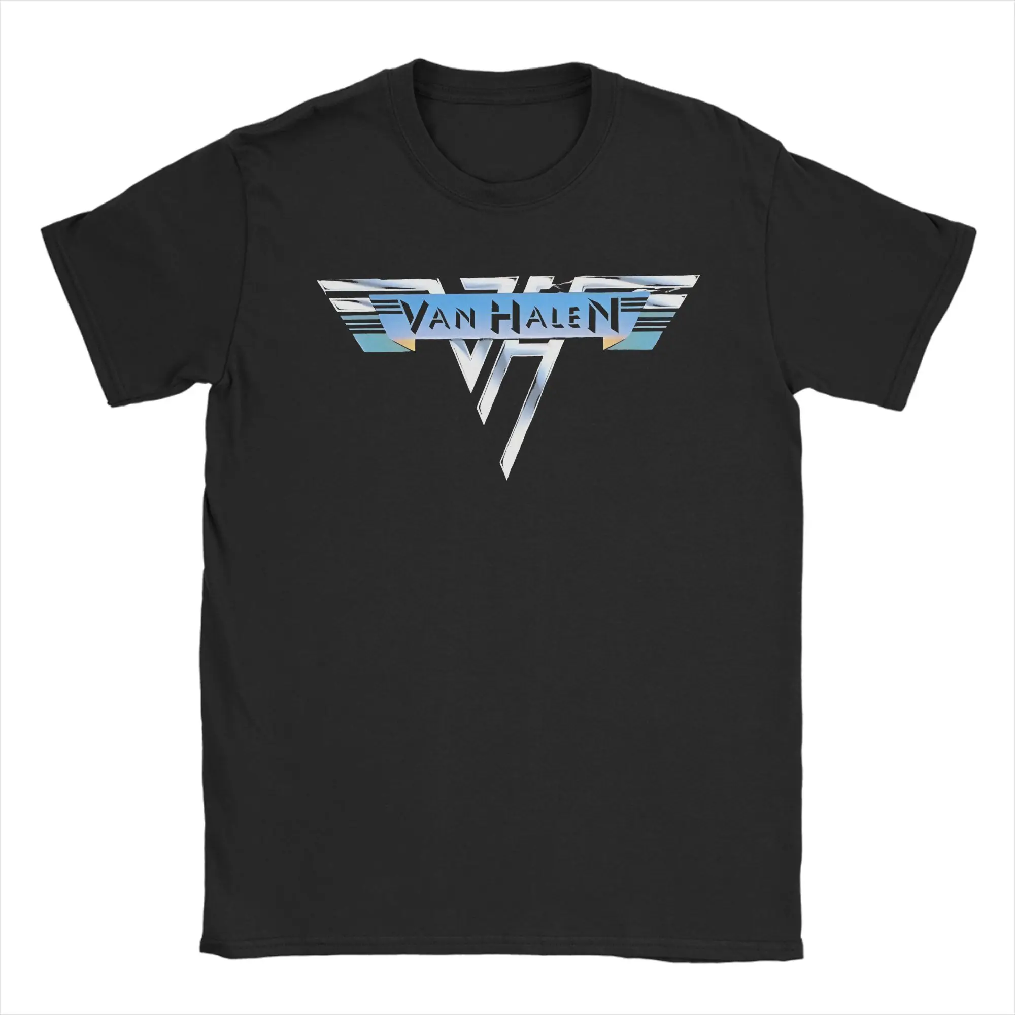 Männer Van Halen Rock Music Band Logo T-Shirts Reine Baumwolle Kleidung Sommer Street Style Kurzarm-T-Shirt O-Ausschnitt Casual T-Shirt