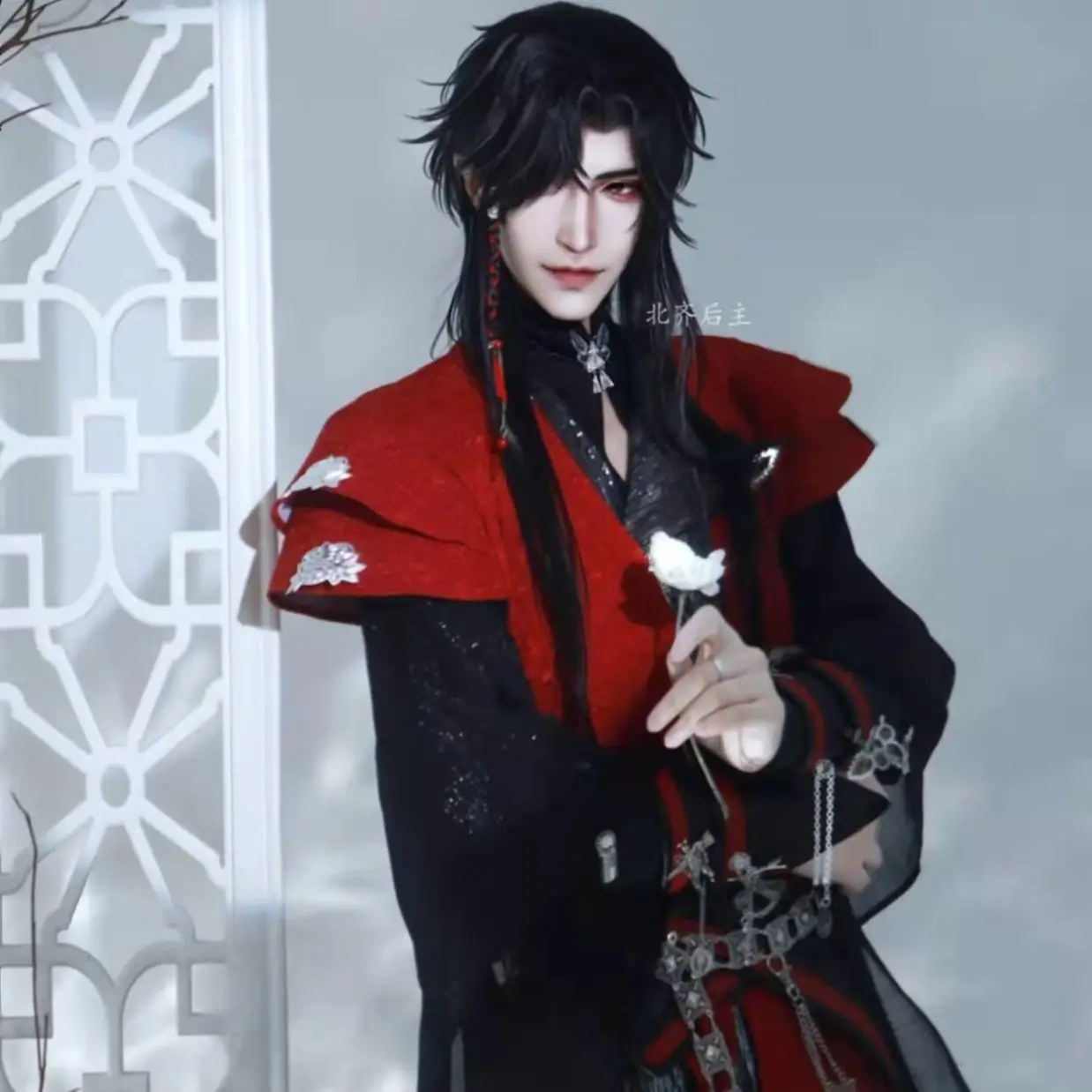 

Tian Guan Ci Fu Anime Hua Cheng Cosplay Costume San Lang Cos Costumes Top Wig Halloween Prop Men Women Han Fu Clothes Demon King