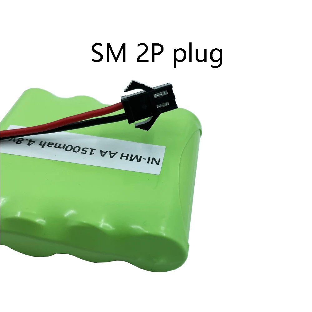 

Rechargeable 4XAA Battery Pack Remote Control Toy Car 4.8V 1500mAh Battery SM-2P For Rc toys Cars Tanks Robot Gun NiMH Battery