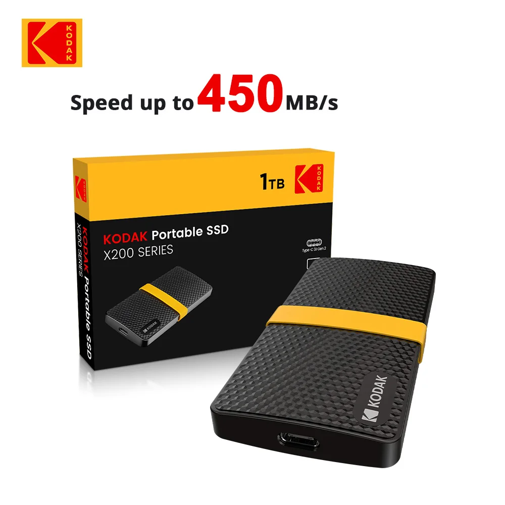 外付けハードディスク・ドライブ KODAK Portable SSD X200 2TB 外付けハードディスク・ドライブ KODAK Portable SSD X200 2TB