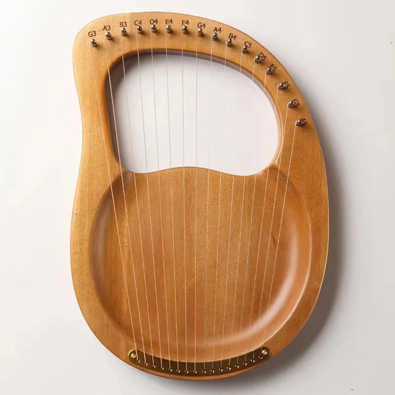 Lyre 16 Strings Lyre Harp Piano Wooden Mahogany Harp 16 String Piano Beginner Musical Instrument With Spare String