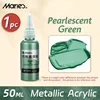 Marie's Pearlescent Green Metallic Acrylic Paint,1pc 50ml/1.69oz Tube for Wood,Rock,Glass,DIY Art for Students,Adults,Artist 1