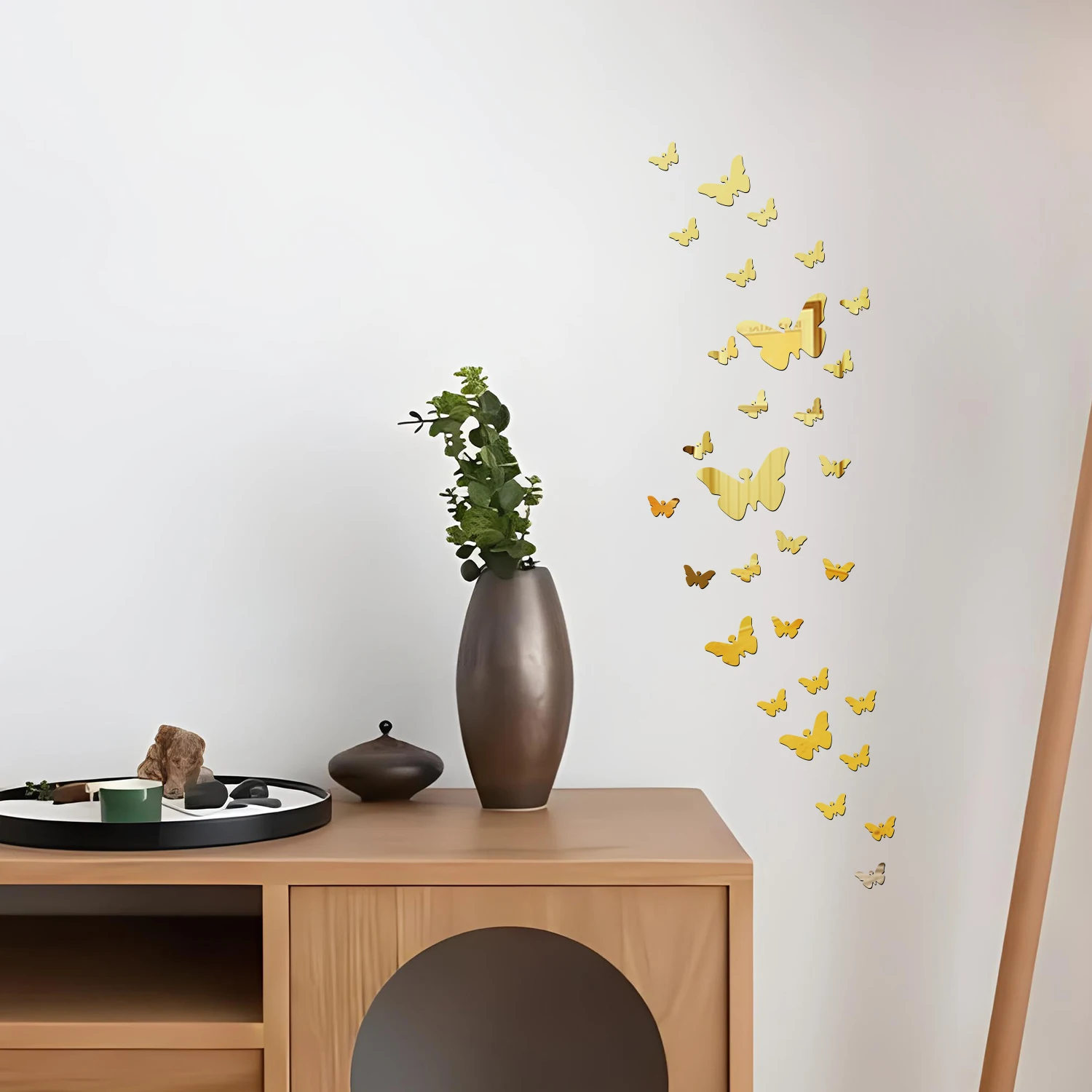 30PCS 3D Acrylic Mirror Wall Sticker DIY Butterfly Living Room Entrance Wall Home Decoration Art Furniture Stickers wall sticker mirror wall sticker acrylic wall sticker