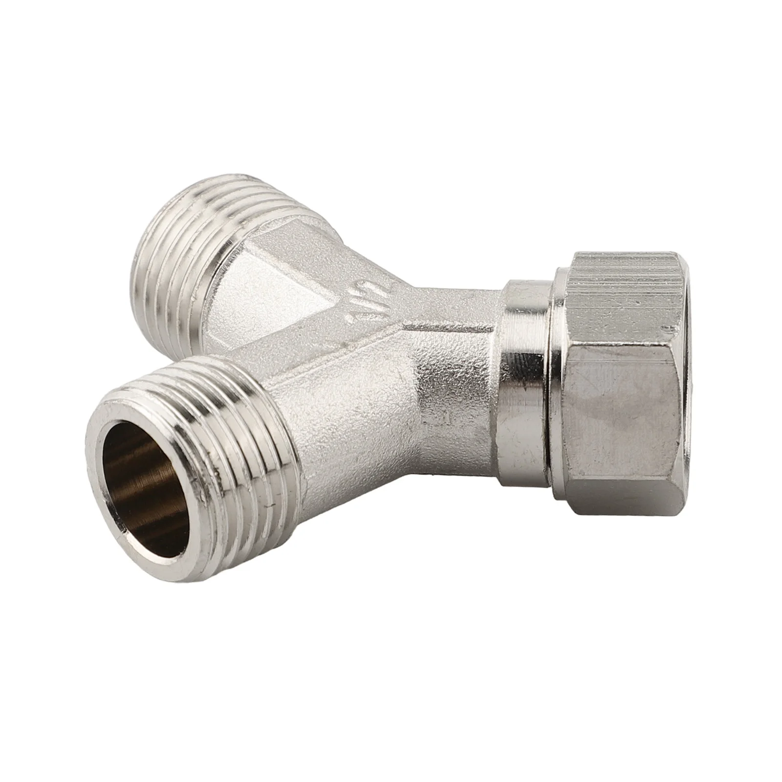 Connector Copper 1/2" DN15 Hot All Copper Bathroom Gadgets Union Dishwasher Washing Machine Tap Silver Y Dual Splitter