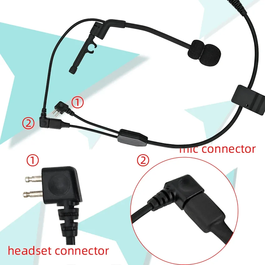 Y Cable, with Comtac Microphone and Tactical U94 Ptt for Tactical  Shooting Headphones IPSC Version COMTAC Hunting Headset