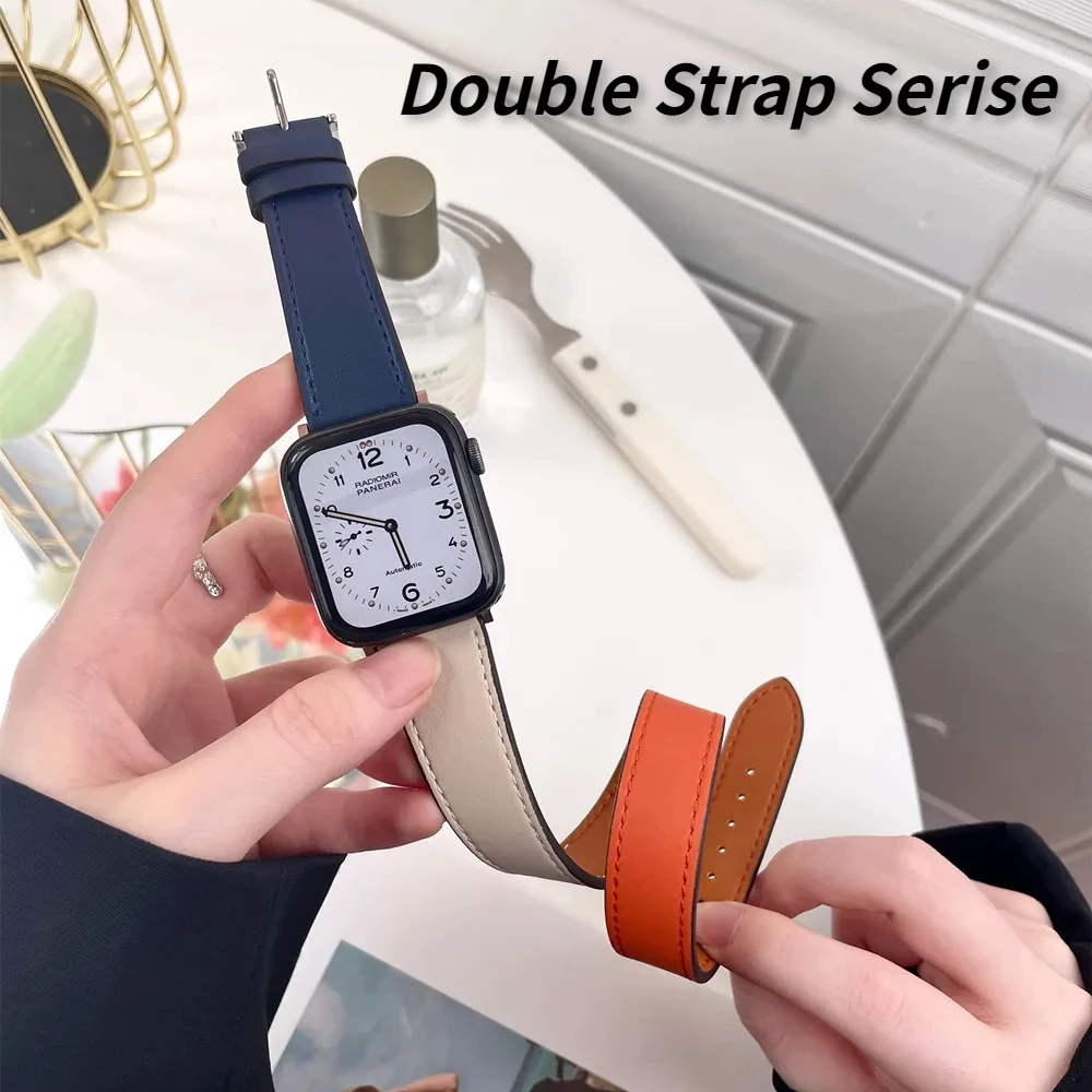 Premium Genuine Leather Watch Strap - Elegant and Versatile Wristband Bracelet