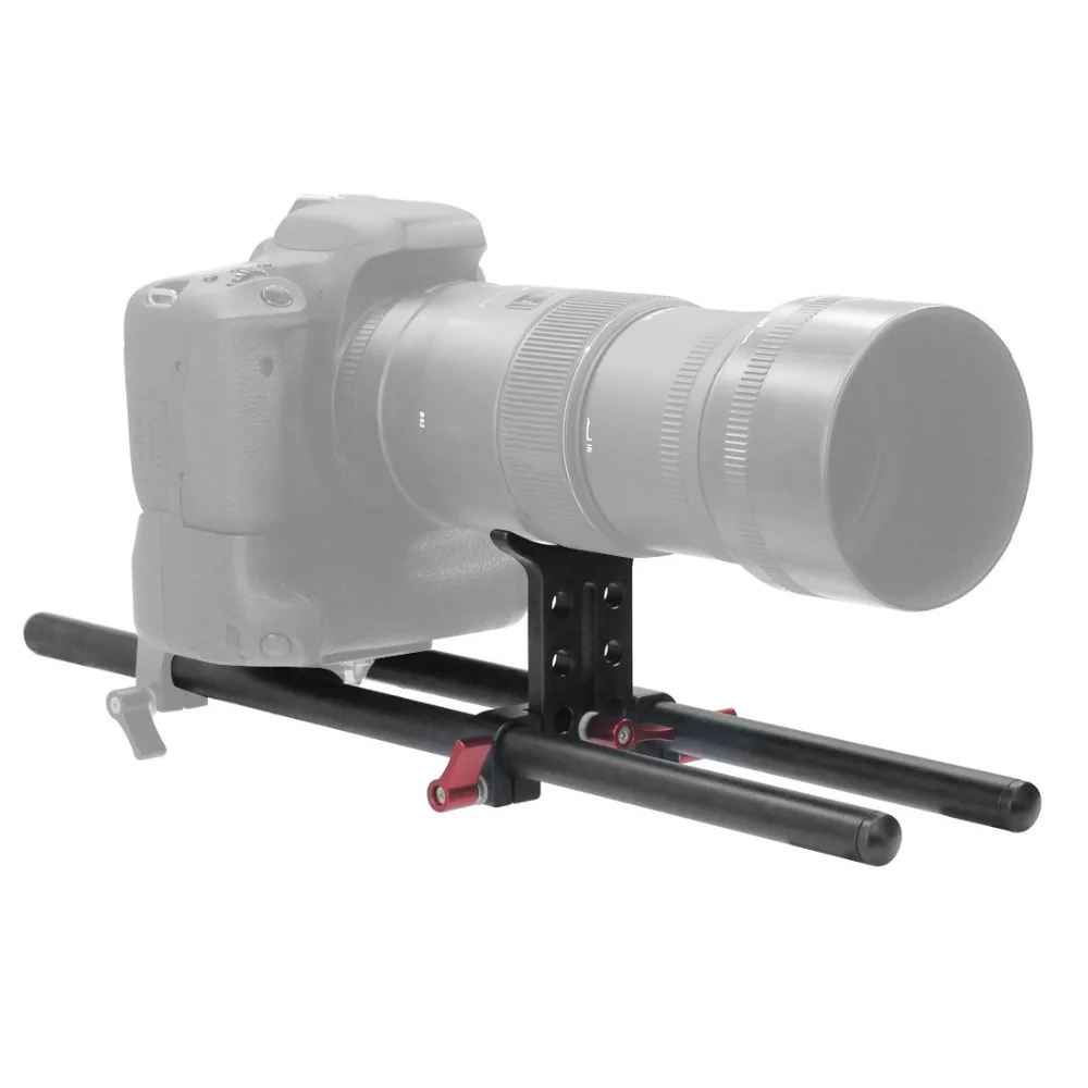 2PCS 10cm 25cm 30cm 40cm Carbon Fiber Tube Rod w/ 15mm Telephoto Lens Support fo