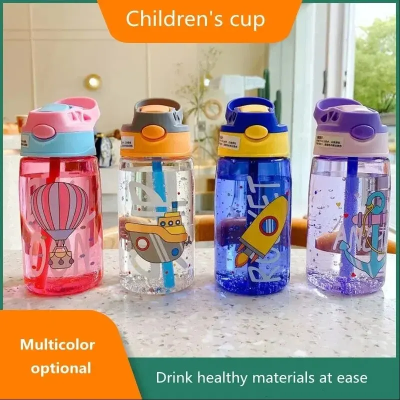Children Plastic Water Cup Straw Cup Duckbill Portable for Adult Male Female Student Baby drinking cup,water cup