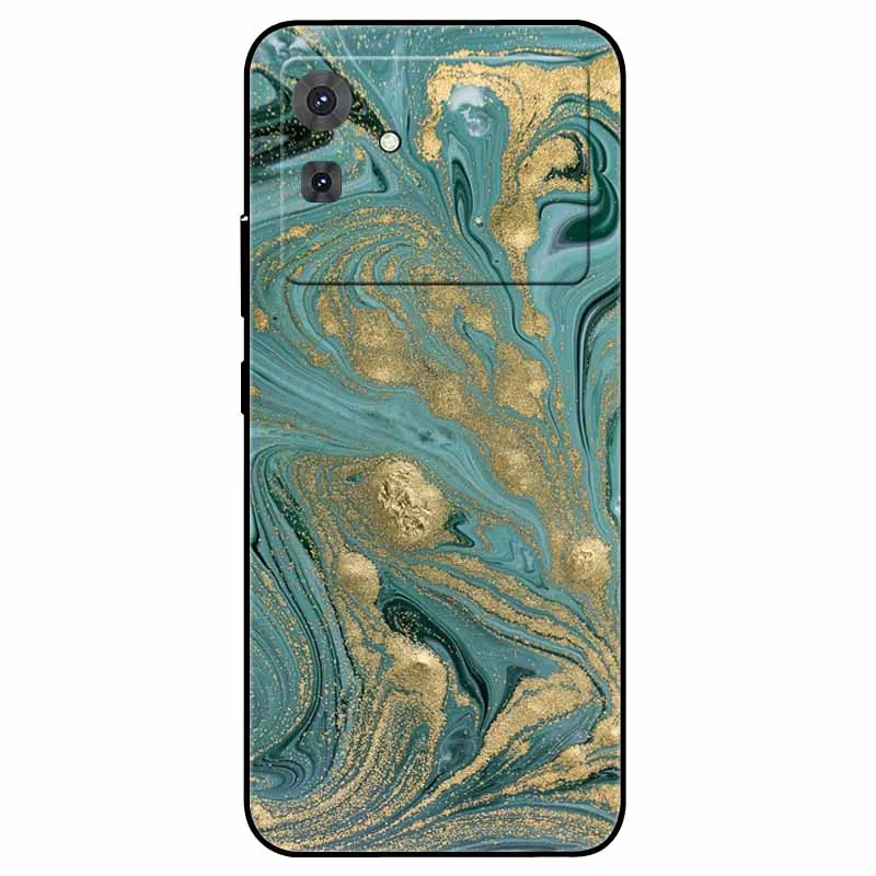Floral Marble Silicone TPU Soft Phone Case with Cool Print Design