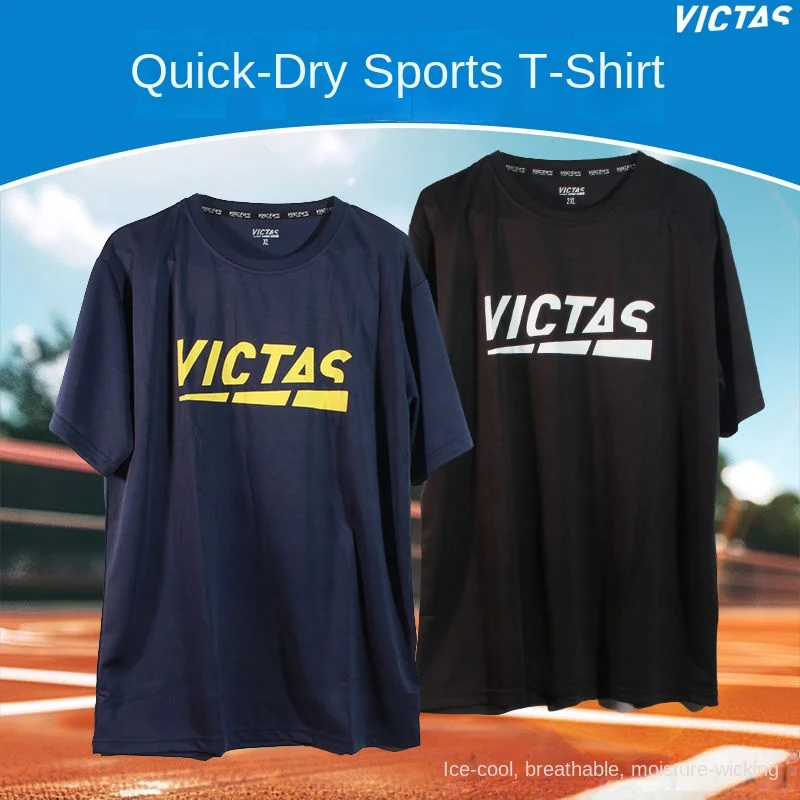 VICTAS Table Tennis Uniform Short Sleeved Training Clothes Sports T-shirt