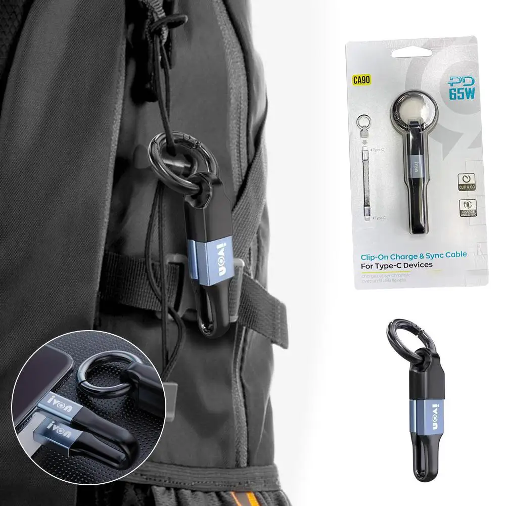

1pcs For Android Typec Data Cable Keychain Design Short Portable Fast Charging 3a Cable Mobile Phone Charging Cable X3d4