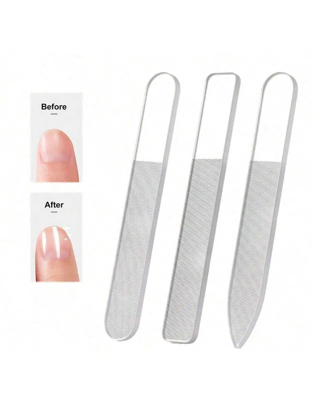 Nail File 3pcs Nano Glass Nail Files Professional Sanding Polishing Transparent Grinding Equipment Manicure Art Tools