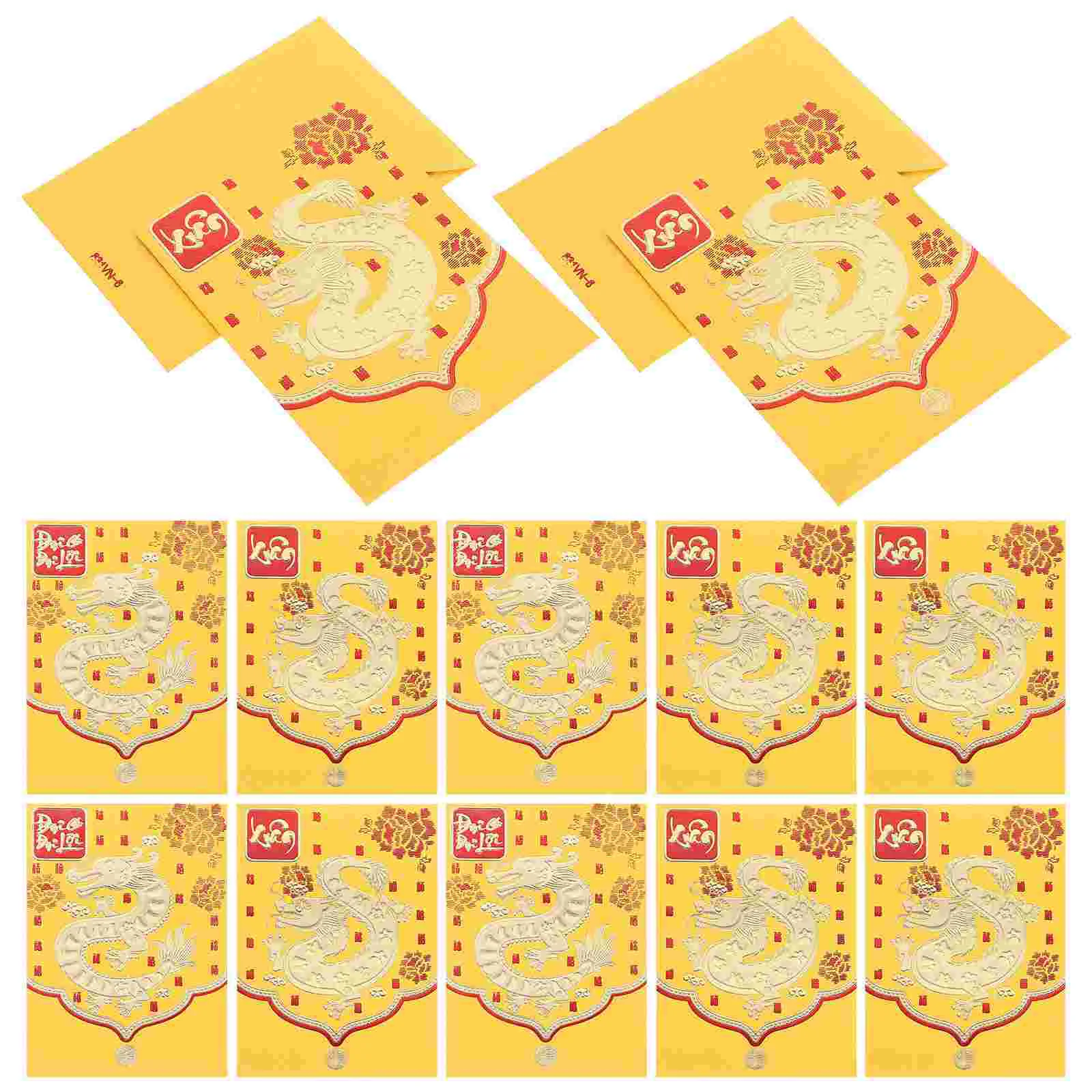 30 Pcs 2024 Year of The Dragon Red Packet New Envelopes Chinese Money Pocket Purse Paper Cute Pattern Wedding Luck Bag