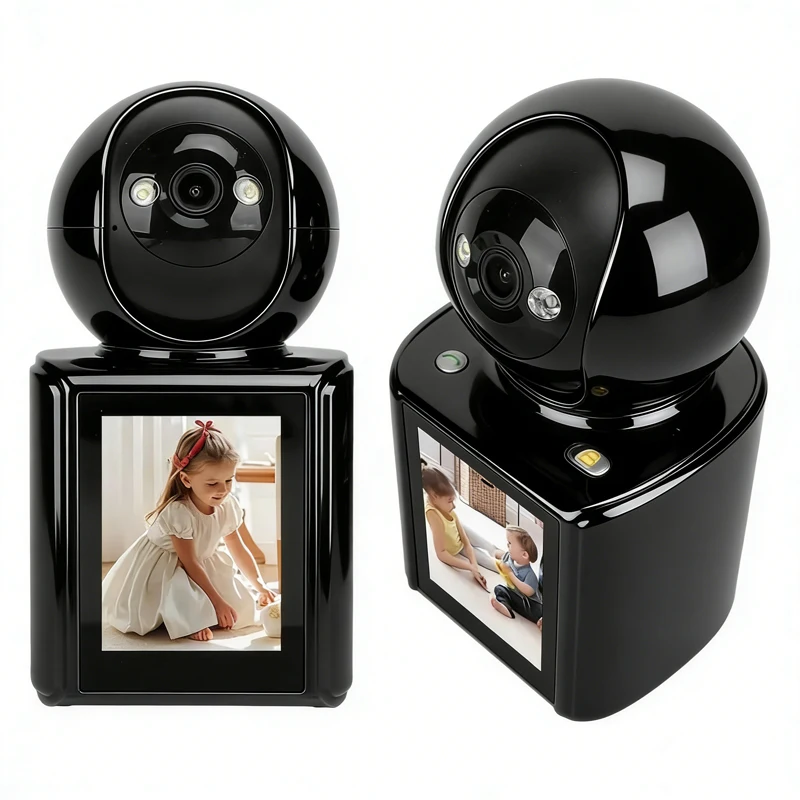 WiFi Dual Lens Camera with 2.8 Inch Screen 1080P AI Video Call Two Way Audio Baby Monitor Home Security CCTV Camera 6