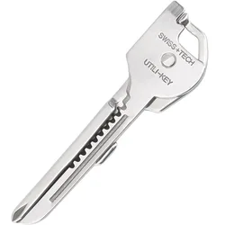 Compact 6 - in - 1 Multi - Tool Keychain for Outdoor Survival and Everyday Use (Silver)