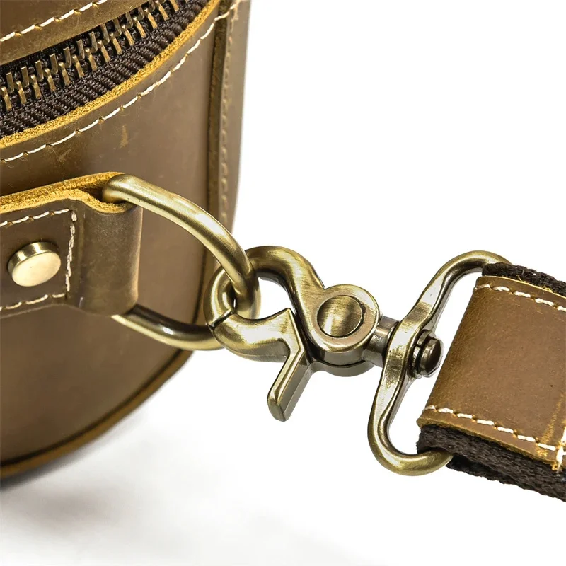 Brown Leather Duffle Bag For Men