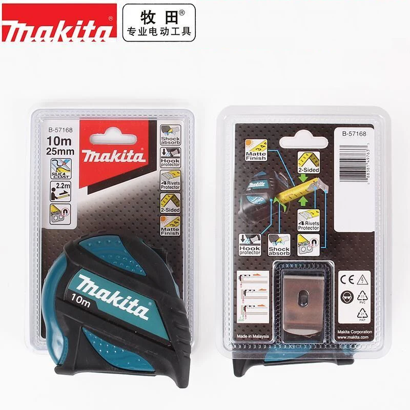 

Makita Tape Measure 10m High Precision Measuring Ruler Multifunctional Household Woodworking Portable Measuring Tool