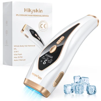 Depilazione IPL 999900 Flash Laser Ice Cooling Paliness Hair Remover Donna Uomo, 9 Ingranaggi Energetici, Dispositivo per il Trattamento del Corpo Intero Domestico 1